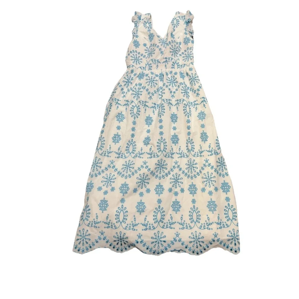 Lilly Pulitzer Lillyanne Eyelet Midi Dress Size 8 Turquoise blue Oasis Neon New - Picture 2 of 8